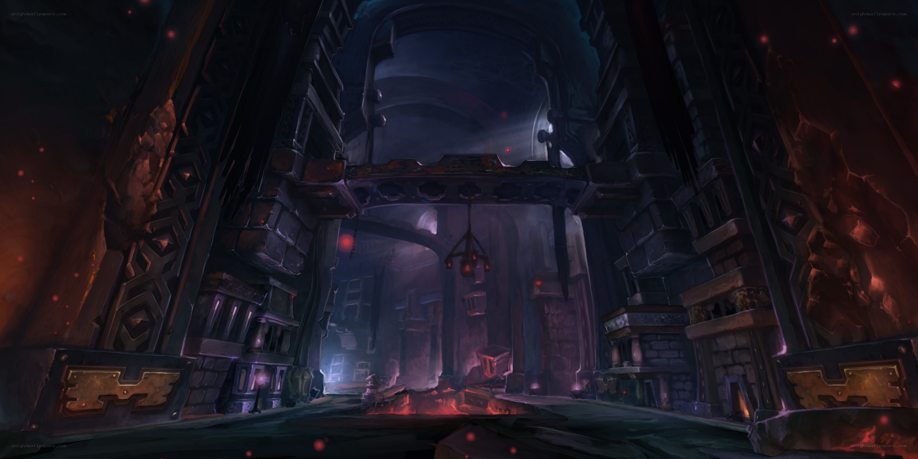 dark fantasy dungeon corridor