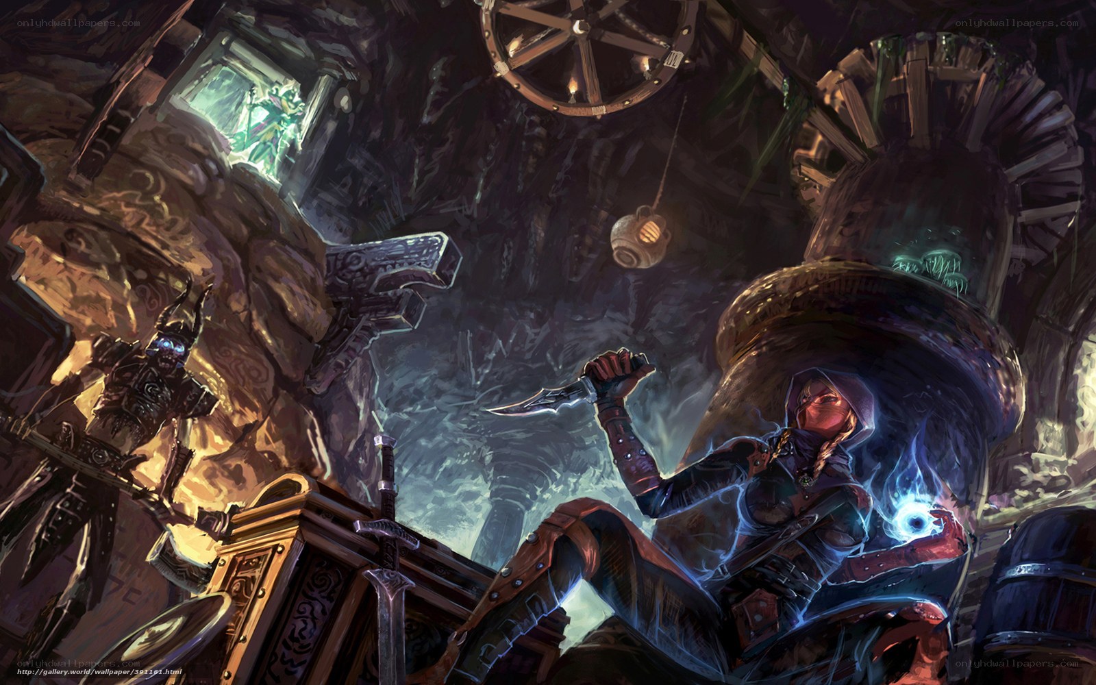 Dark fantasy dungeon scene