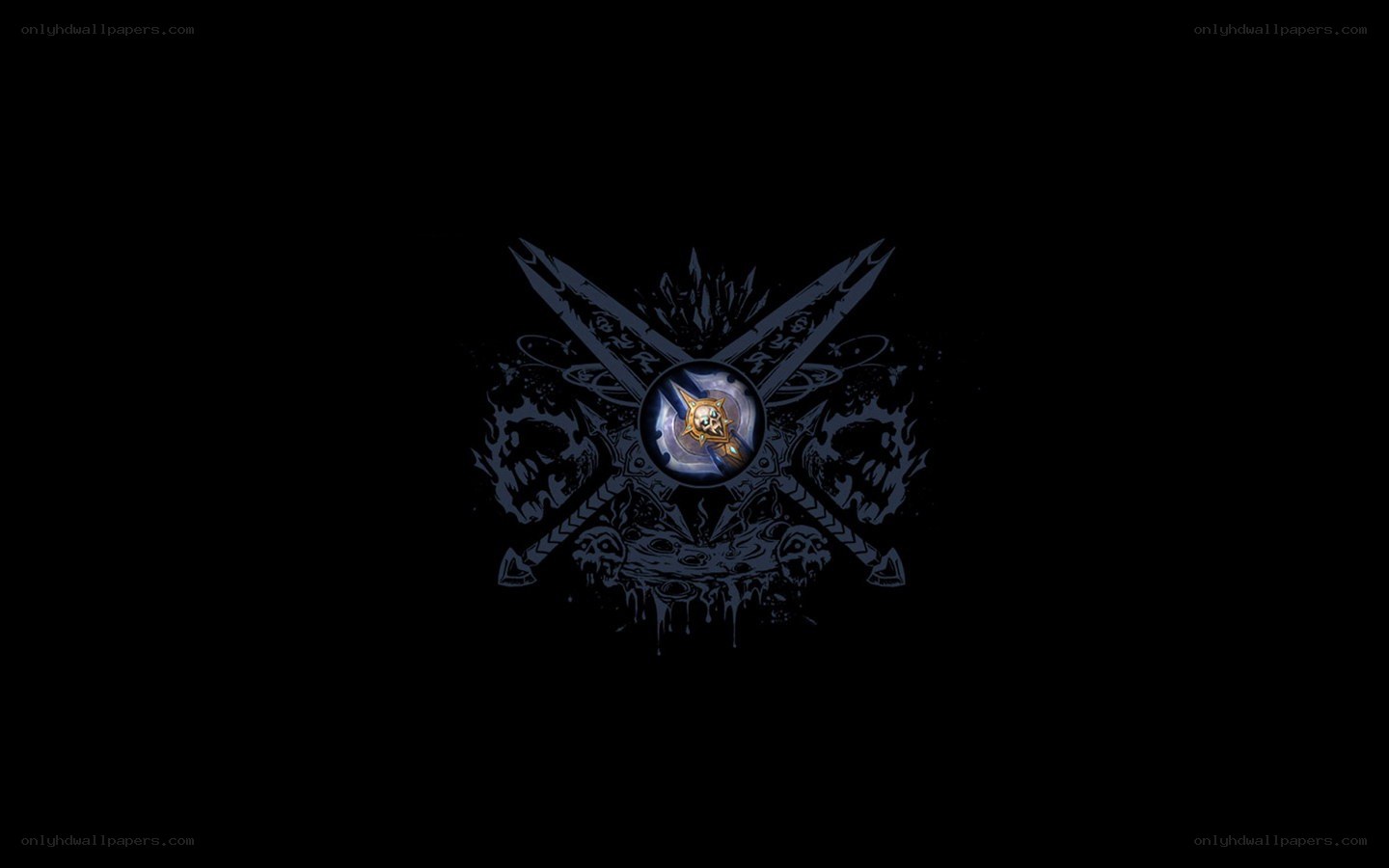 dark fantasy emblem with swords