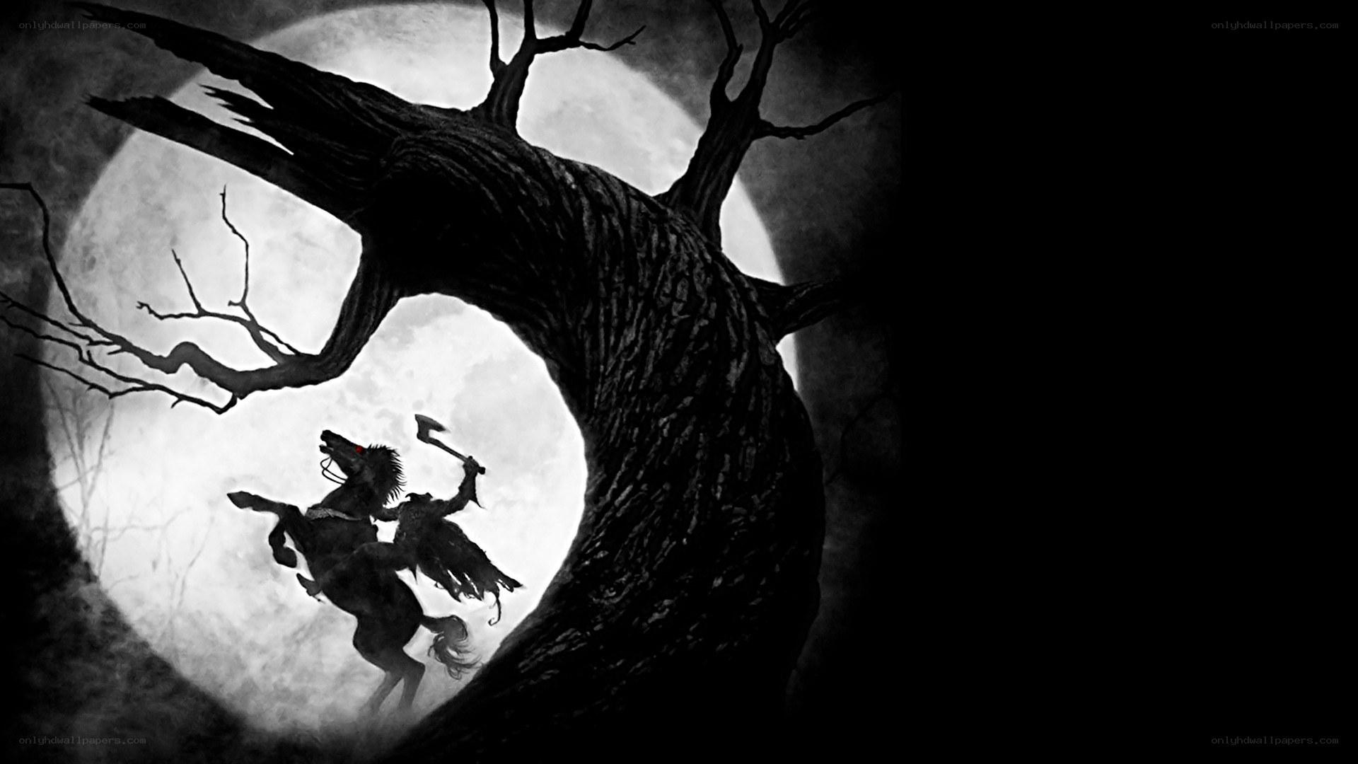 dark fantasy horseman silhouette