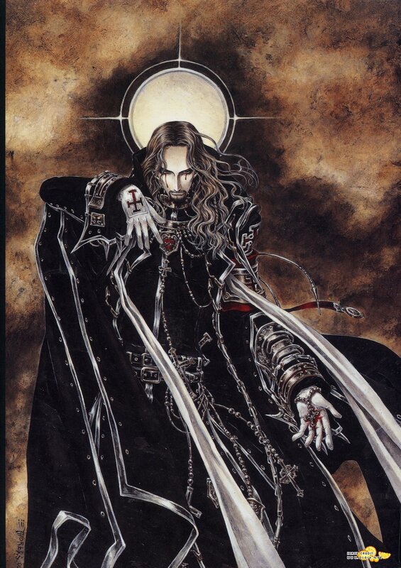Dark fantasy knight with sword