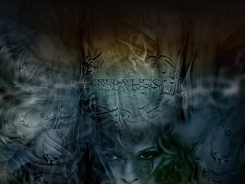 dark fantasy logo with face