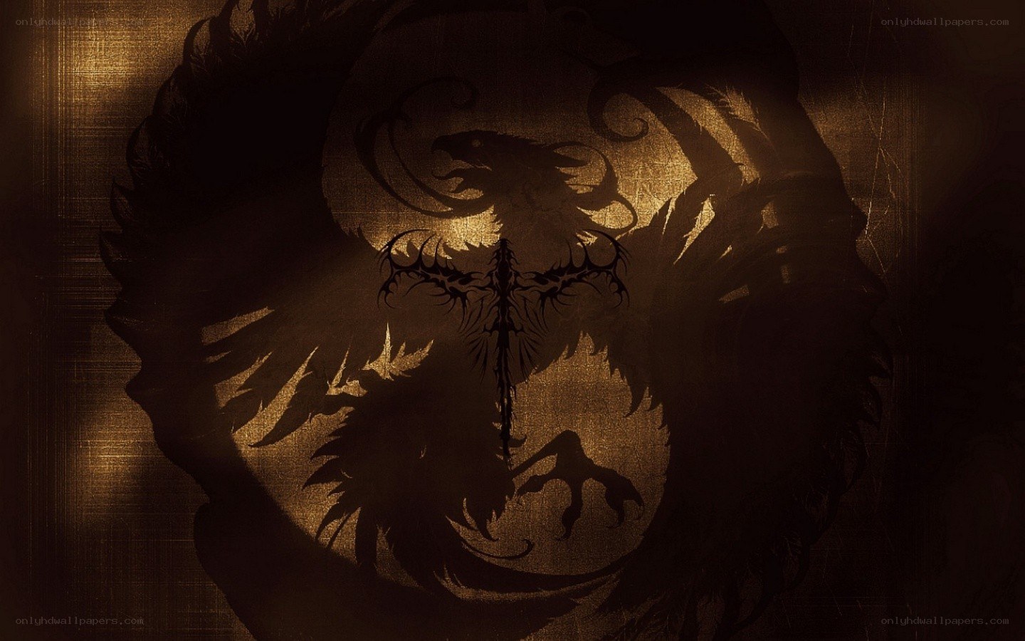 dark fantasy phoenix emblem
