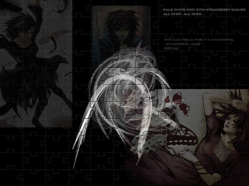 Dark fantasy puzzle collage