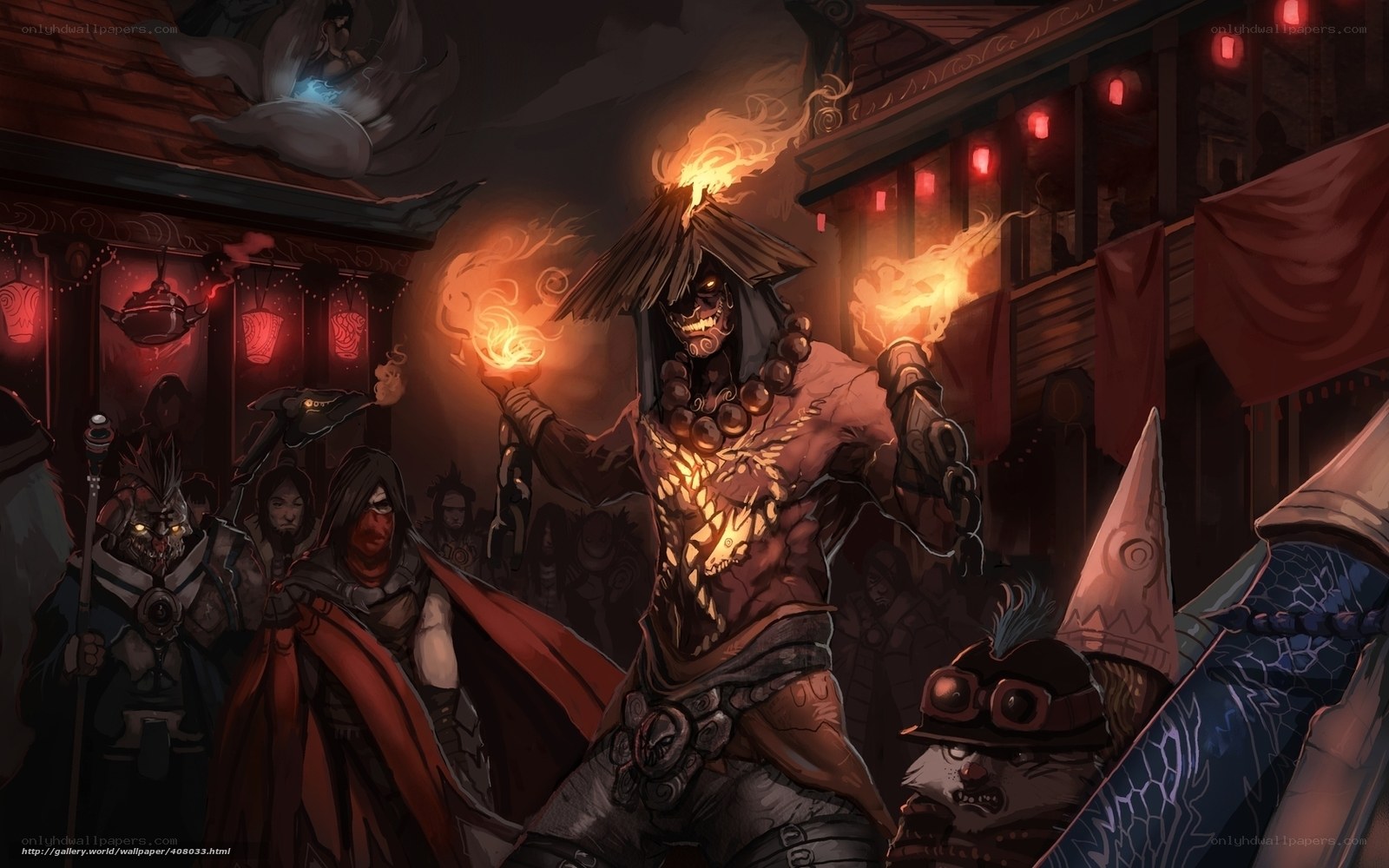 Dark fantasy ritual scene