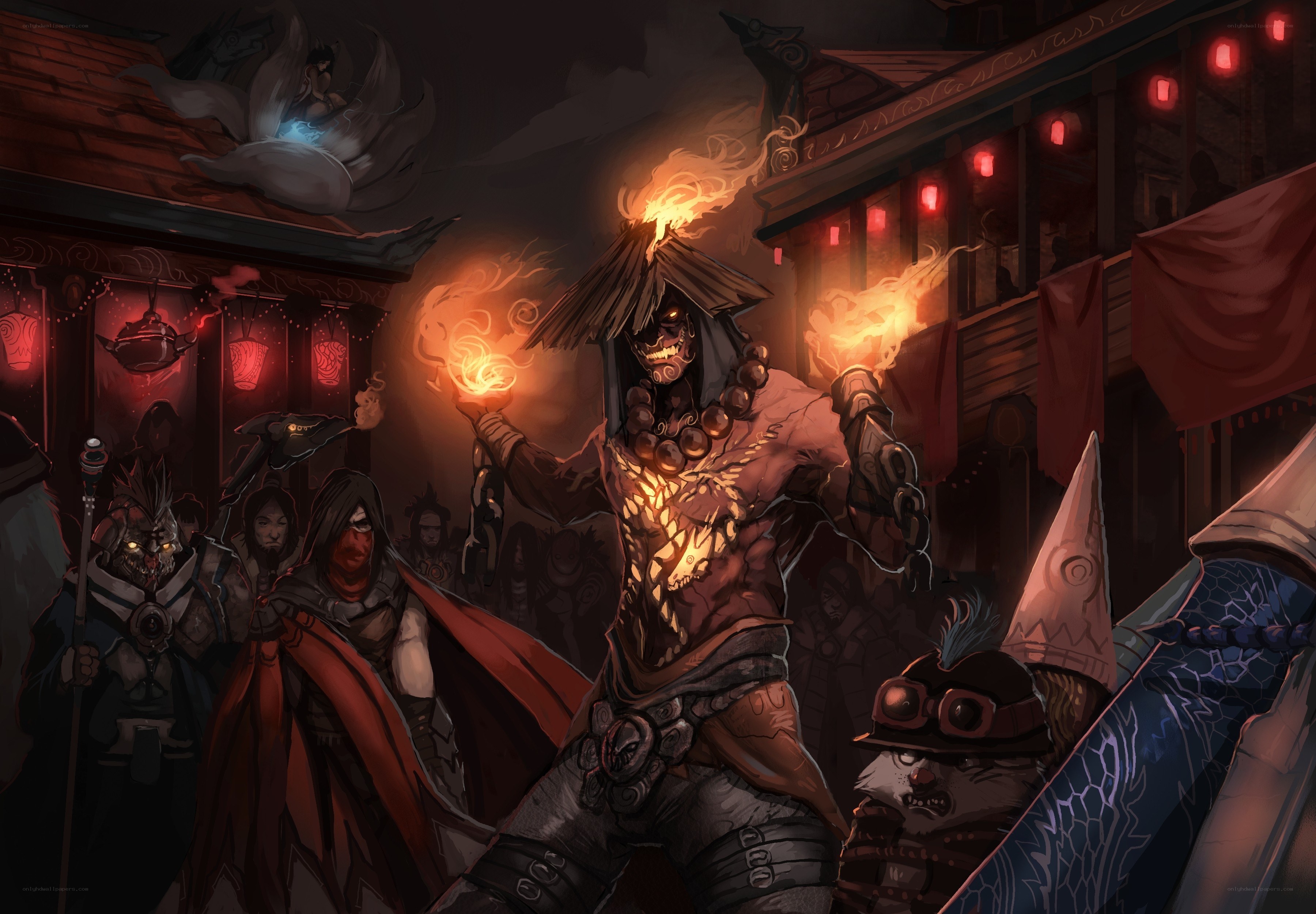 Dark fantasy ritual scene