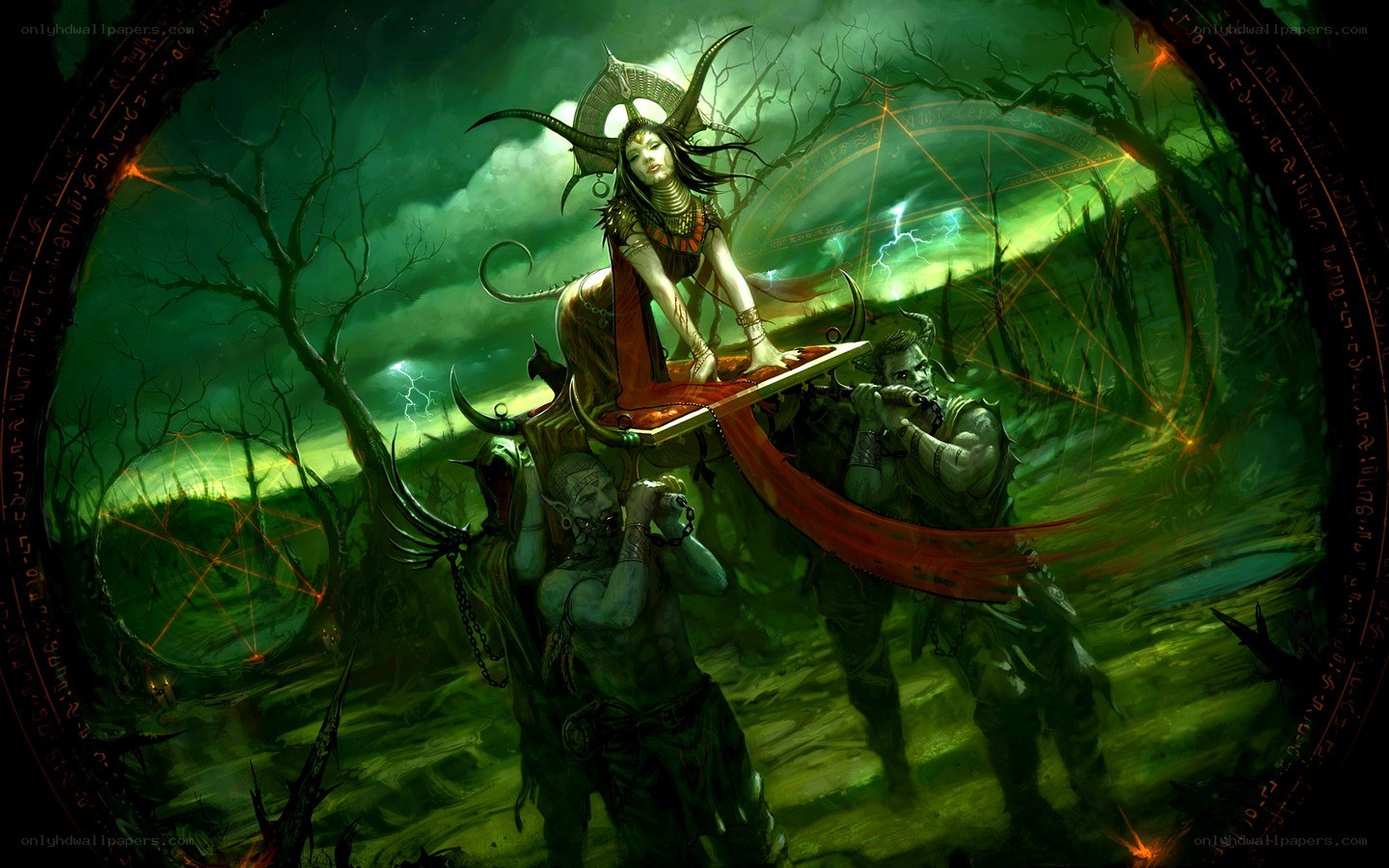 dark fantasy ritual scene