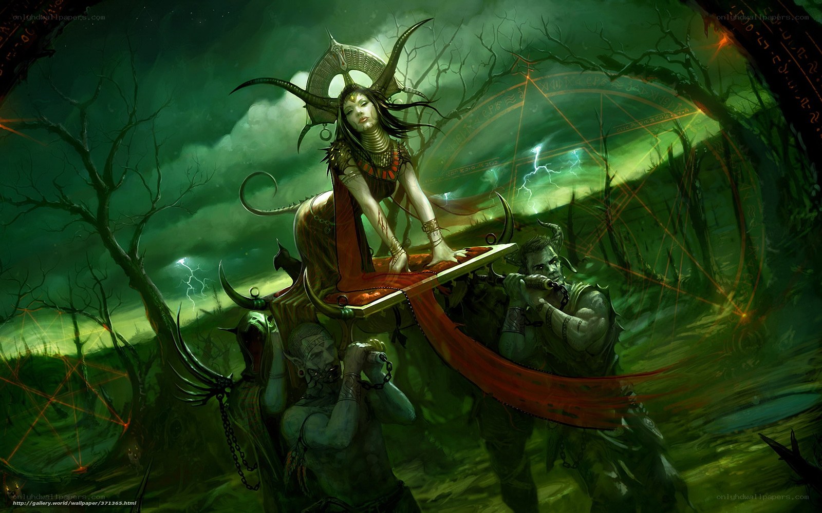 Dark fantasy ritual scene