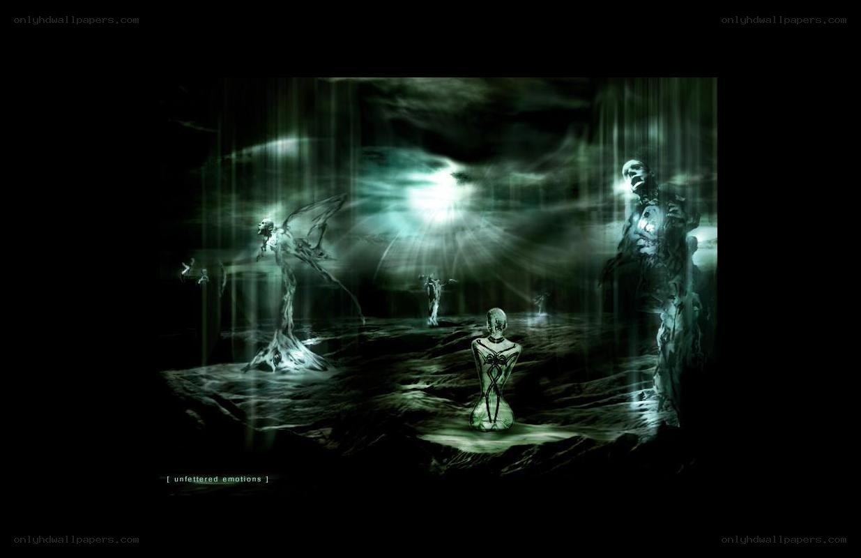 dark fantasy scene with figures