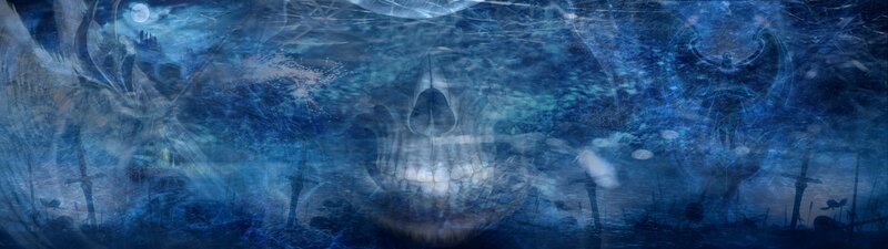 dark fantasy skull landscape