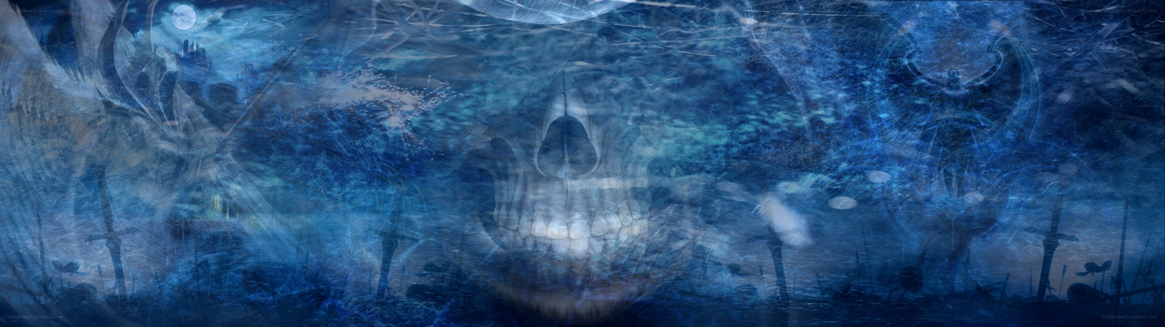 dark fantasy skull landscape