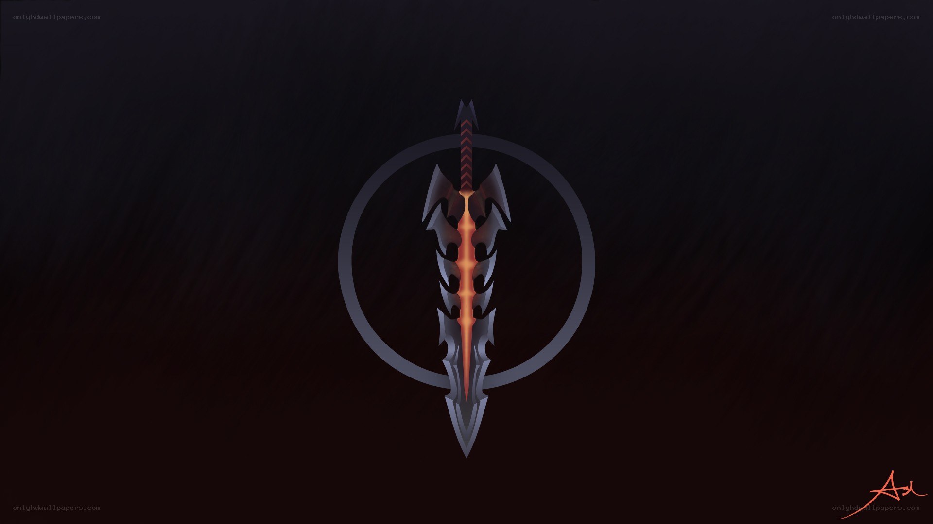 dark fantasy sword logo
