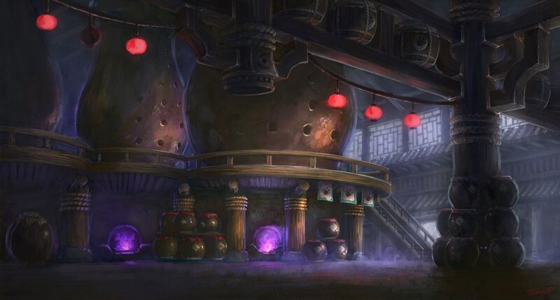 dark fantasy tavern interior