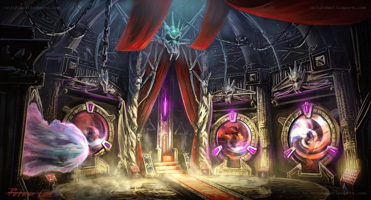 dark fantasy throne room