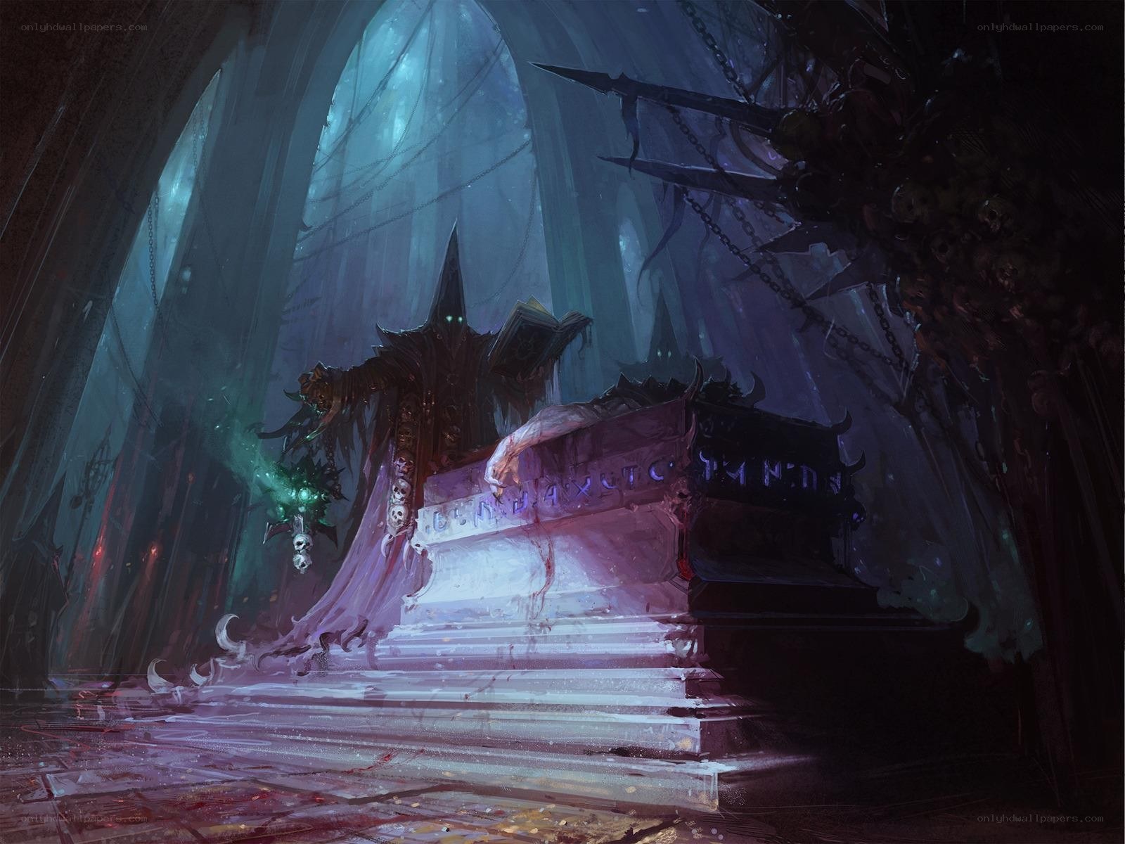 dark fantasy throne room