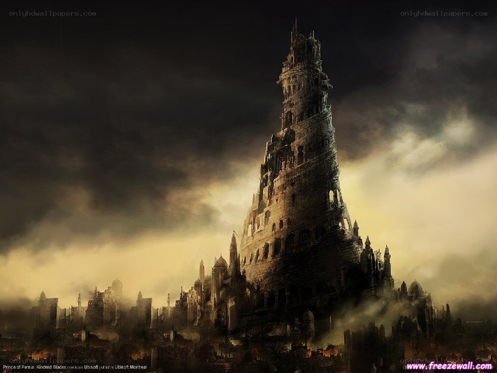Dark fantasy tower city