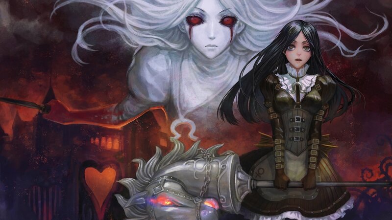 dark fantasy warrior and ghost
