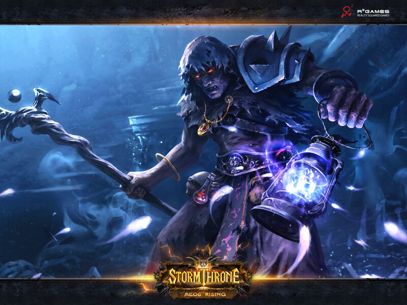 Dark Fantasy Warrior — Blue, Dramatic
