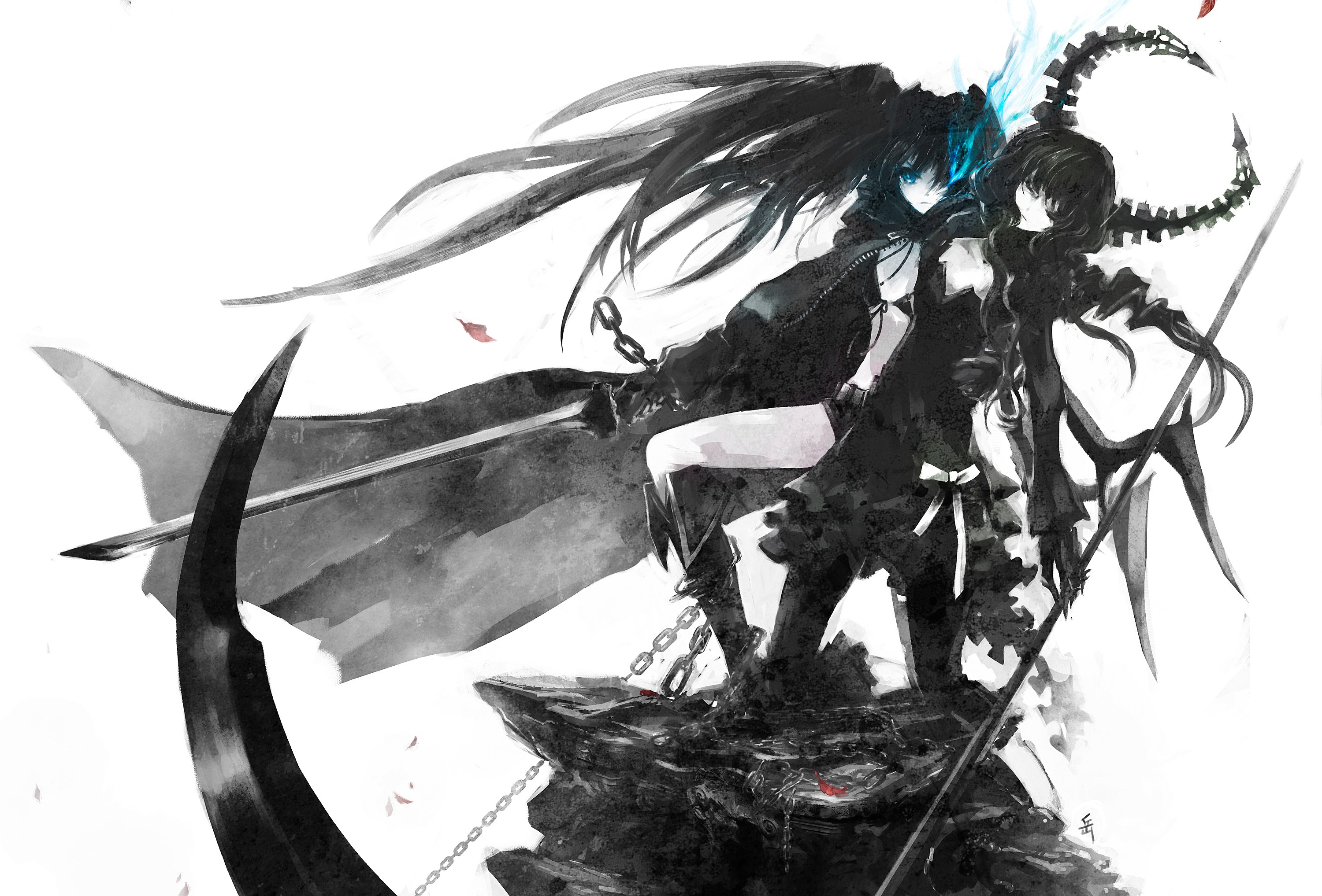dark fantasy warrior duo