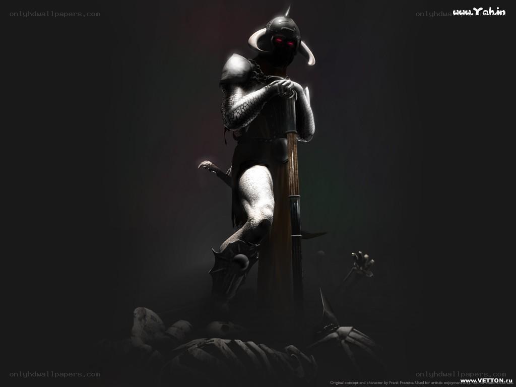dark fantasy warrior figure