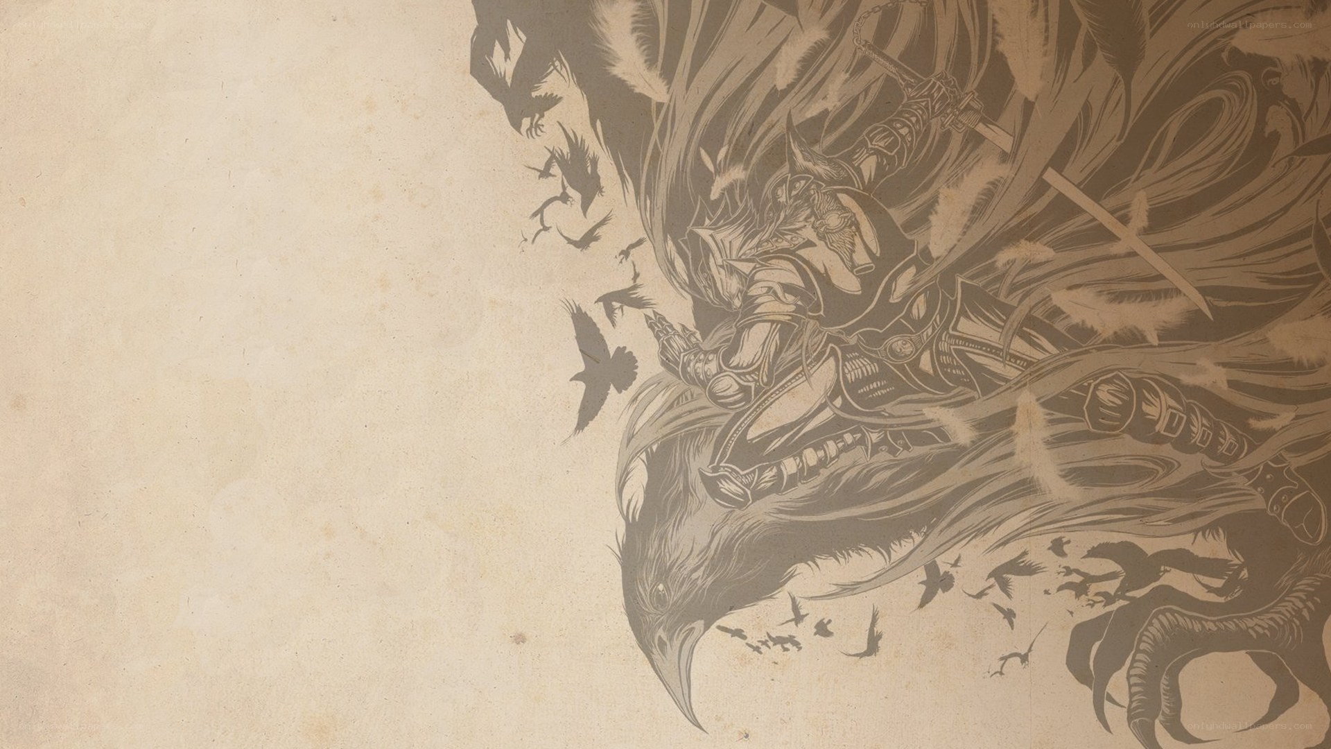 dark fantasy warrior illustration