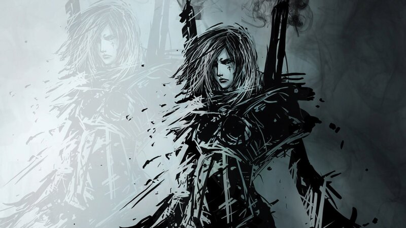 dark fantasy warrior illustration