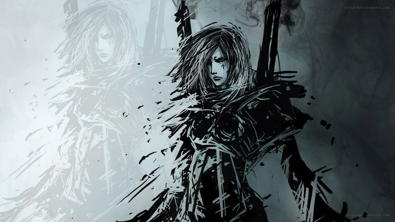 dark fantasy warrior illustration