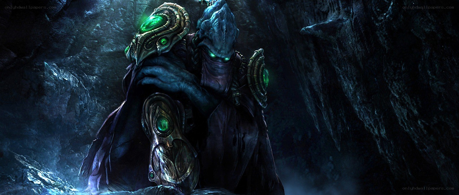 dark fantasy warrior in cave