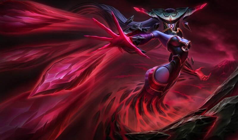 dark fantasy warrior in red energy