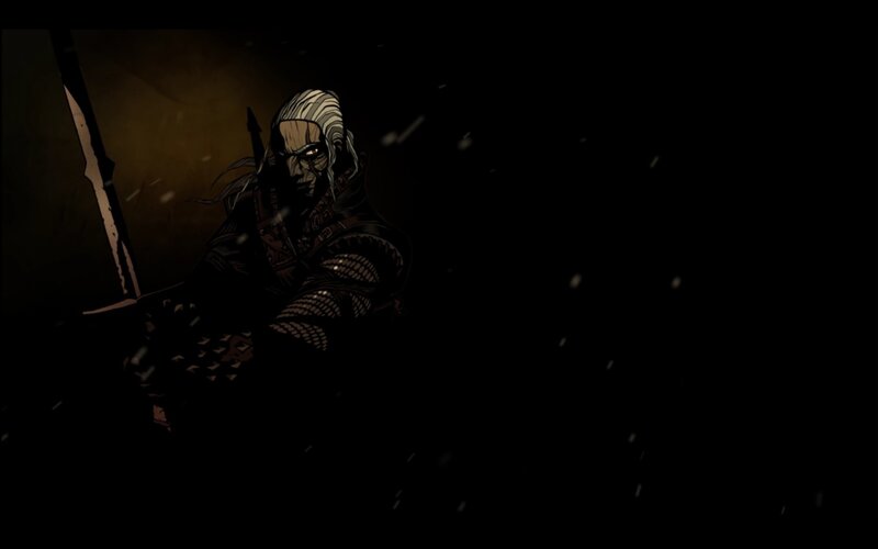 dark fantasy warrior in snow