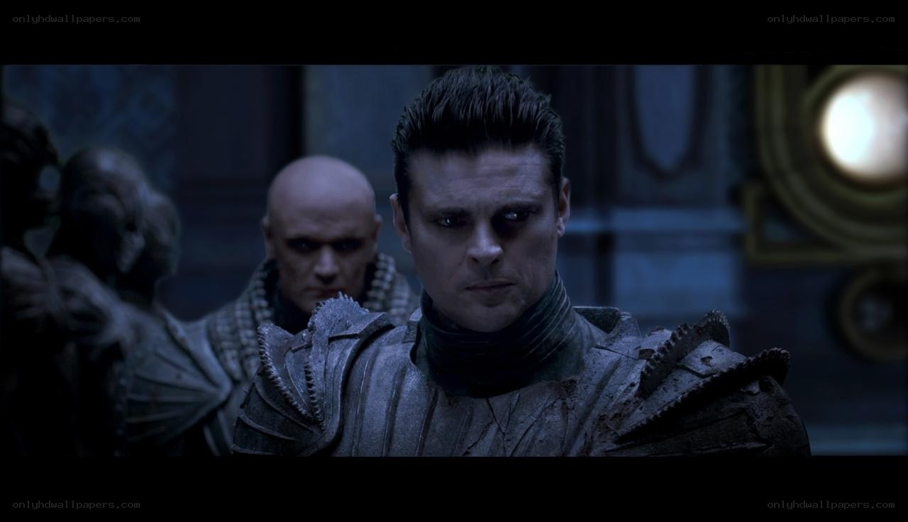 dark fantasy warrior scene