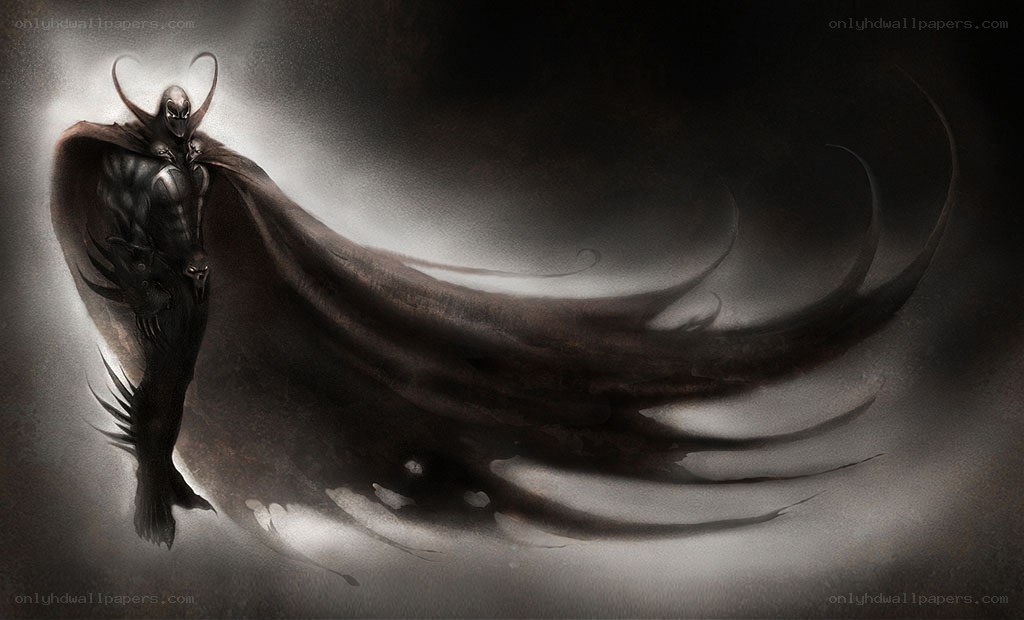 dark fantasy warrior with cape