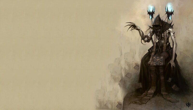 dark fantasy warrior with glowing horns