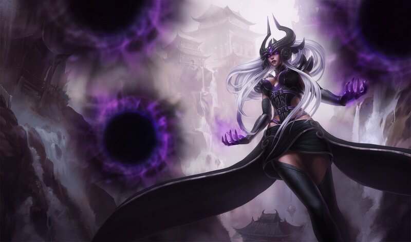 dark fantasy warrior with purple energy