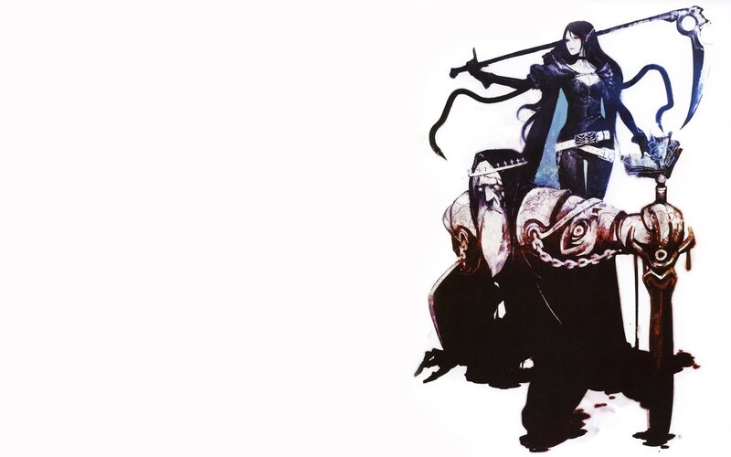 dark fantasy warrior with scythe