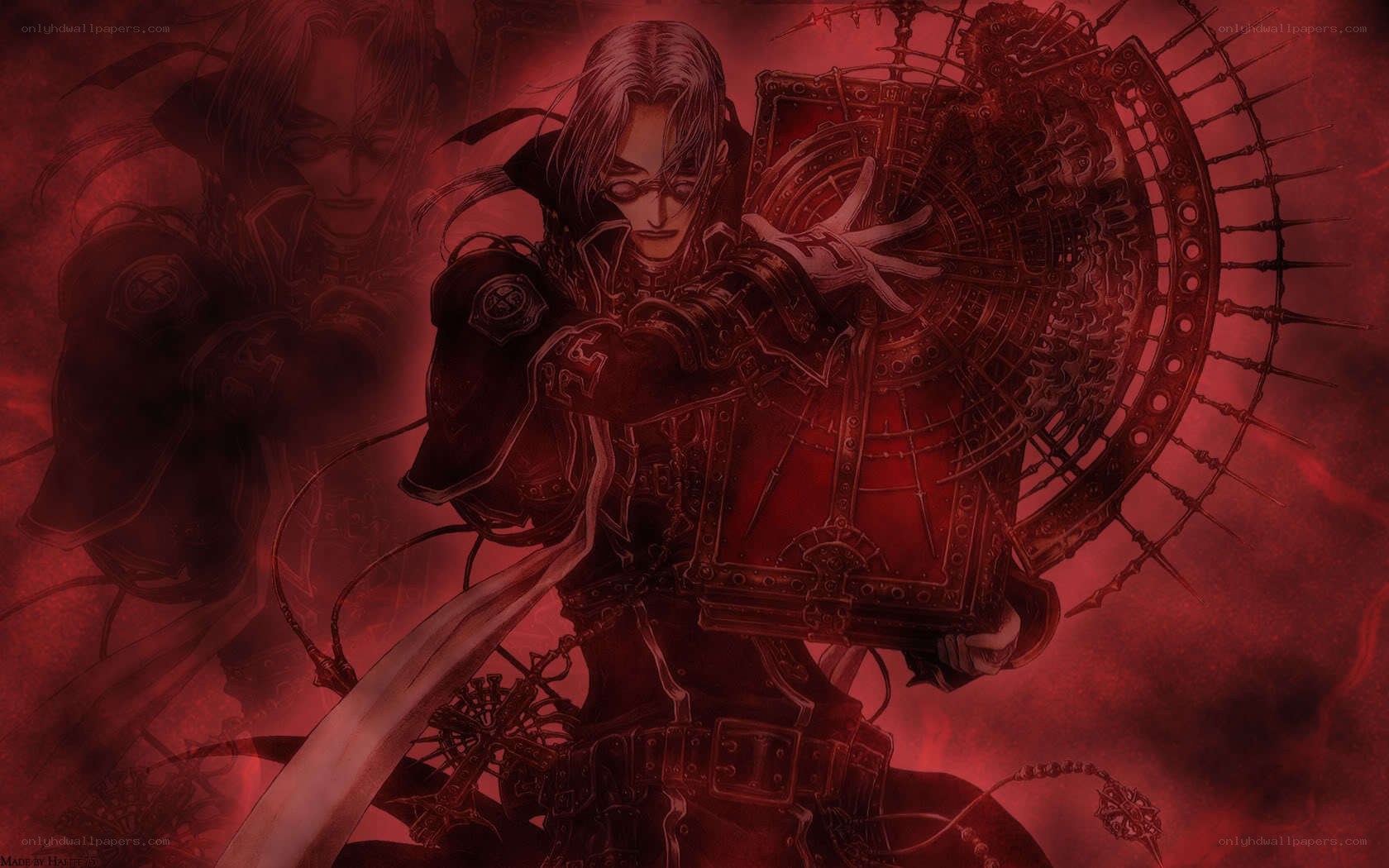 dark fantasy warrior with shield