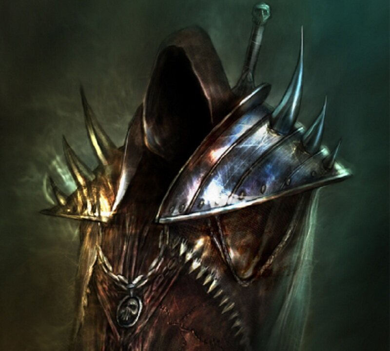 dark fantasy warrior with spiked armor