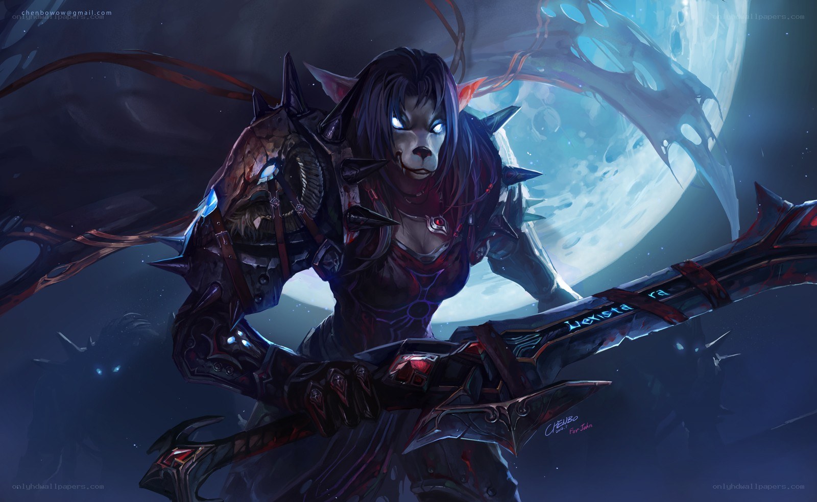 dark fantasy warrior with sword