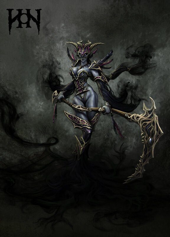 dark fantasy warrior woman