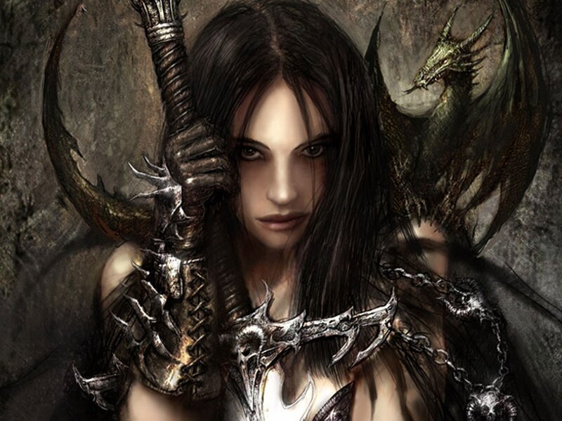 dark fantasy warrior woman