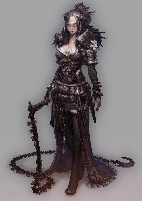 dark fantasy warrior woman