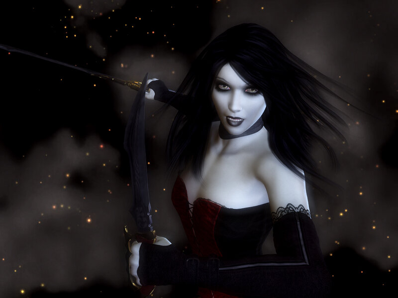 dark fantasy warrior woman