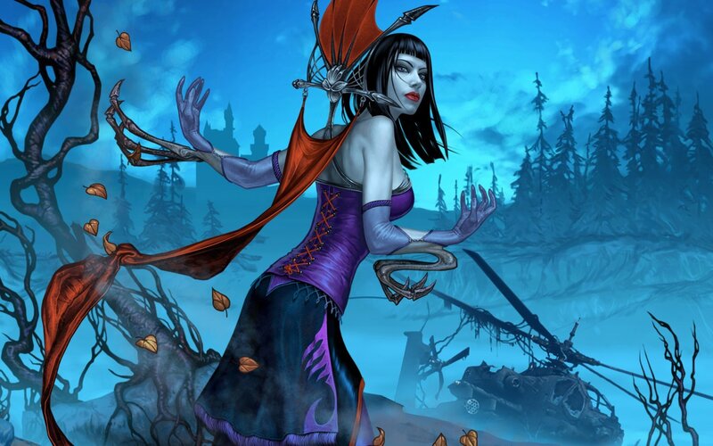 dark fantasy witch character