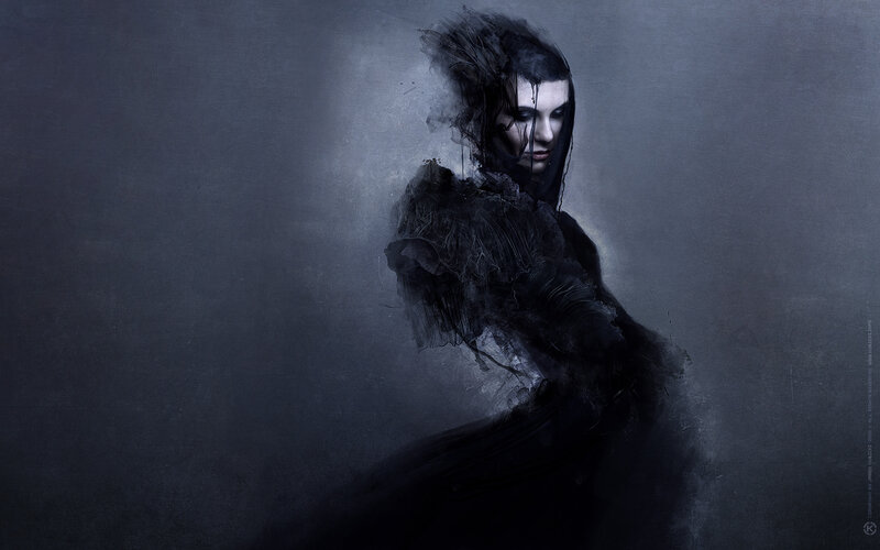 dark fantasy woman portrait