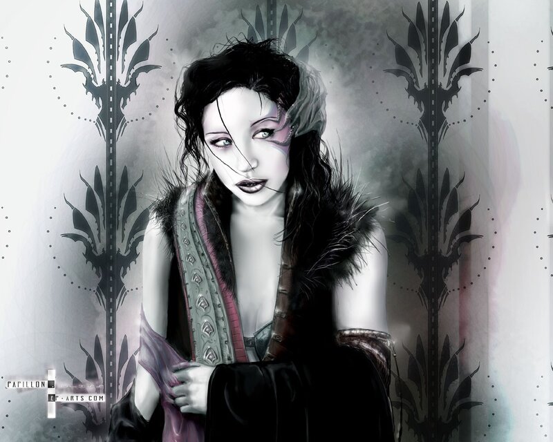 dark fantasy woman portrait