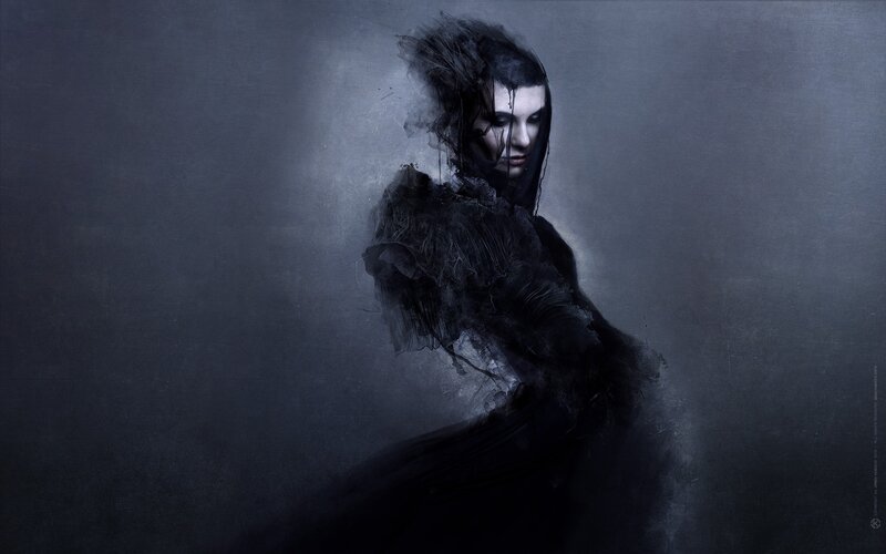 dark fantasy woman portrait