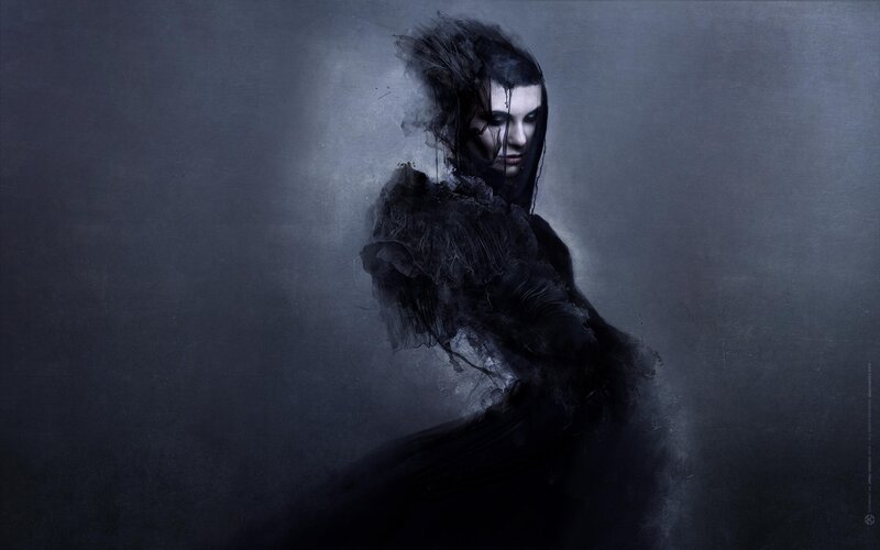 dark fantasy woman portrait