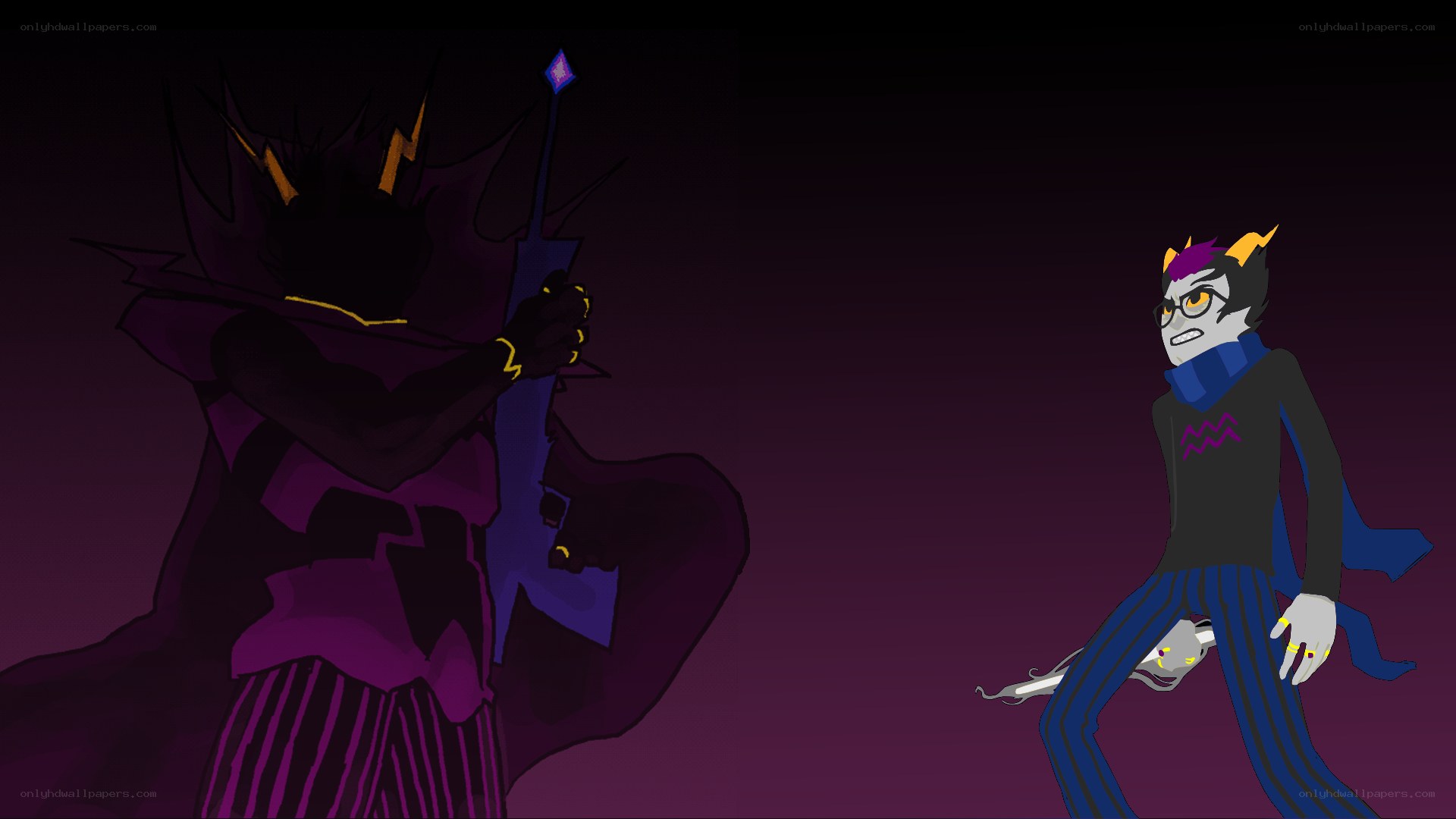 Dark figure confronts a character
