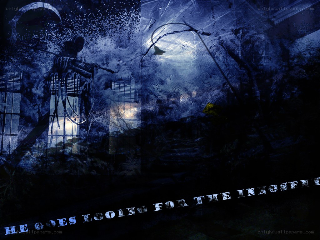 dark figure in a haunted house
