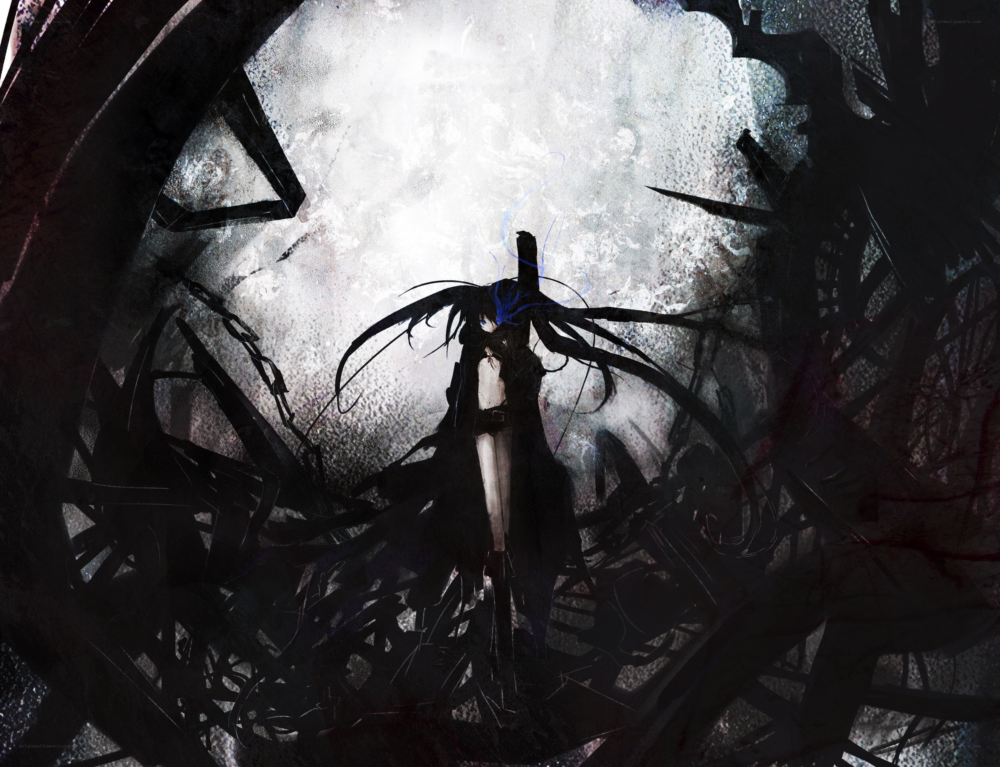 dark figure in a shattered world